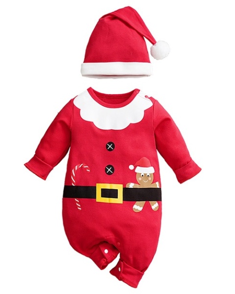 Pajacyk świąteczny z czapką MIKOŁAJEK