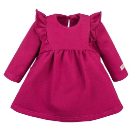 Sukienka z falbankami SIMPLY COMFY bordowa