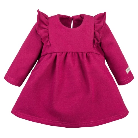 Sukienka z falbankami SIMPLY COMFY bordowa