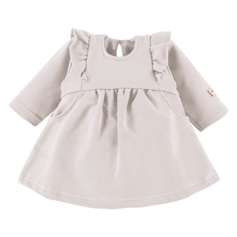 Sukienka z falbankami SIMPLY COMFY beżowa