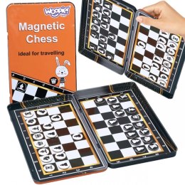 WOOPIE IQ 52142 Gra Szachy Warcaby Magnetyczne 2w1 Podróżna Kieszonkowa