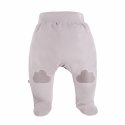 Szare półśpiochy niemowlęce z chmurkami Mellow 50-86
