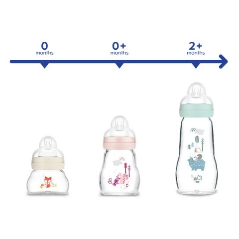 MAM 851254 Butelka szklana Feel Good Forest 260ml girl