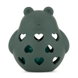 PETITE&MARS 606817 Silikonowa zabawka z grzechotką Bear Basil Misty Green