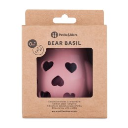PETITE&MARS 606820 Silikonowa zabawka z grzechotką Bear Basil Dusty Rose