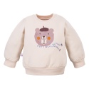 Bluza dziecięca z misiem jasny beż 62-104