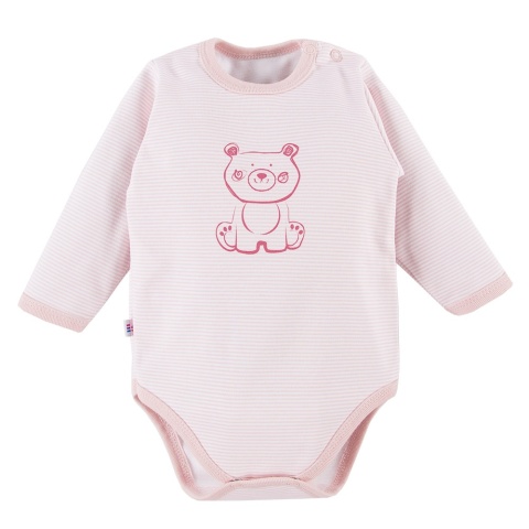 Body BIG BEAR paski różowe 74-86