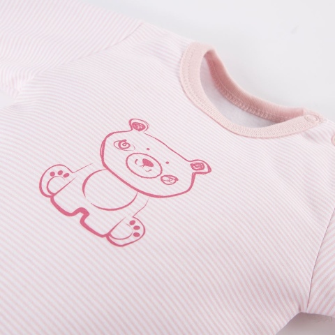 Body BIG BEAR paski różowe 74-86