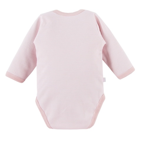 Body dziecięce rozpinane w paski Big Bear różowe 56-68