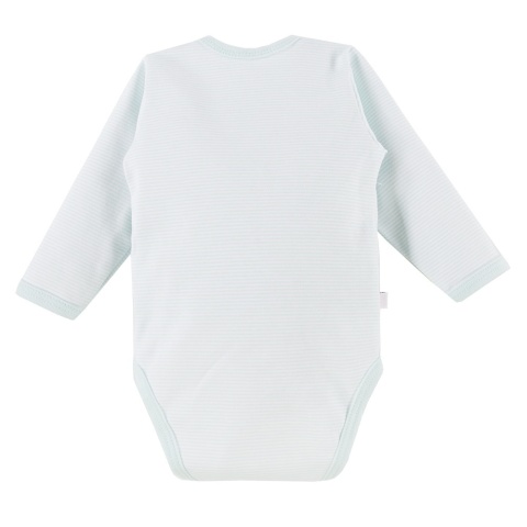 Body dziecięce rozpinane w paski Big Bear miętowe 56-68
