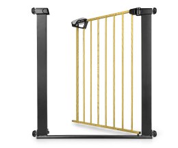 MILLY MALLY 6575 Bramka zabezpieczająca - barierka na schody Guardy 83 Black Natural