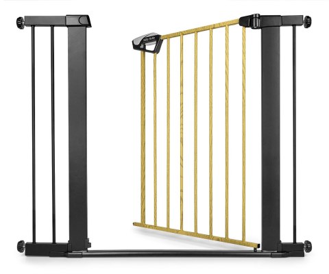 MILLY MALLY 6578 Bramka zabezpieczająca - barierka na schody z rozszerzeniem Guardy 104 Black Natural