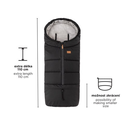 PETITE&MARS 531906 Zimowy śpiworek Jibot 3w1 Ink Black