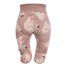 Półśpiochy niemowlęce w misie beżówe 56-68