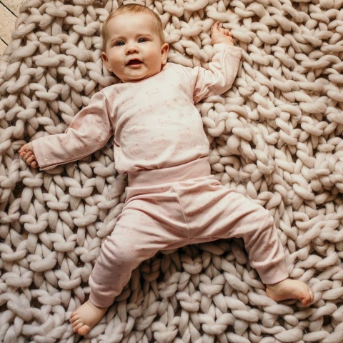 SPODNIE BIG BEAR BAW DRUK RÓŻ 62-86