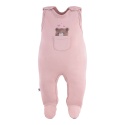 Śpioch niemowlęcy różowy z misiem 56-68