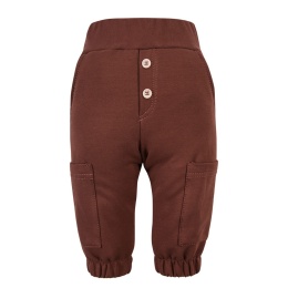 Spodnie chłopięce joggery dresowe czekoladowe 62-104
