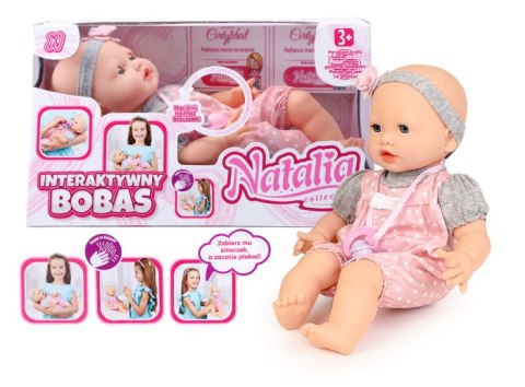 ARTYK 187711 Lalka NATALIA Bobas mimiczny ze smoczkiem 41 cm