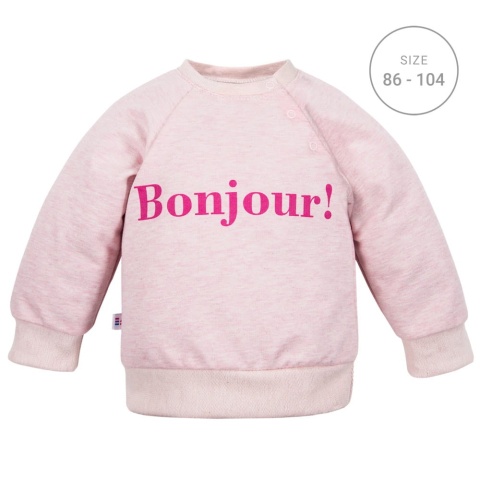 Bluza dresowa Bonjour różowa 62-104