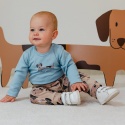 Bluza dziecięca dresowa z pieskiem niebieska 62-104