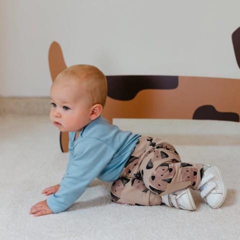 Bluza dziecięca dresowa z pieskiem niebieska 62-104