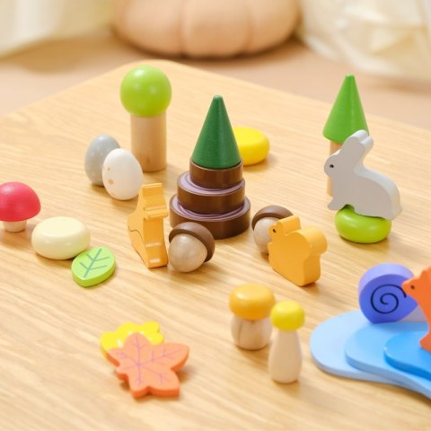 VIGA 44819 Drewniane Klocki Leśne Opowieści