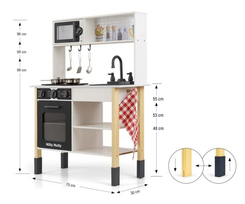 MILLY MALLY Drewniana kuchnia Astrid Black