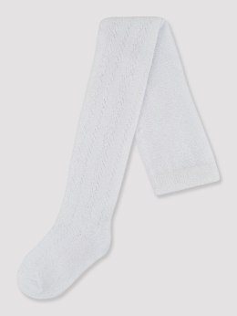 NOVITI RB008-G-01 Rajstopy bawełna ażurowe białe 92/98