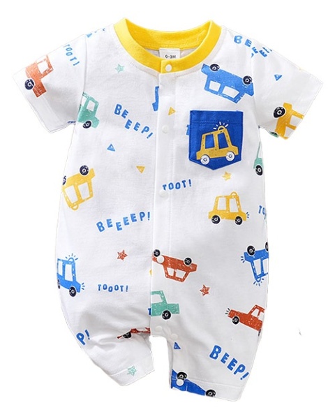 Rampers dla dziecka rozpinany Autka