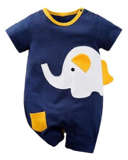 Rampers dla niemowlaka granatowy Słonik