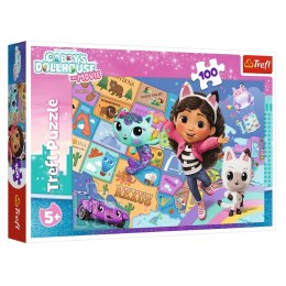 TREFL 16515 Puzzle 100 Przyjaźń w kocim domku