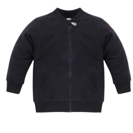 Czarna rozpinana bluza (bez kaptura) Let's rock