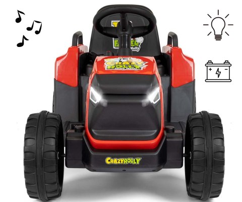 Traktor na akumulator z przyczepką Milly Mally ROLLY 12 V – pilot, światła LED i panel audio