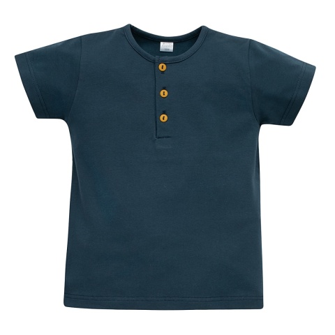T-shirt koszulka polo dla chłopaka granatowy Secret Forest