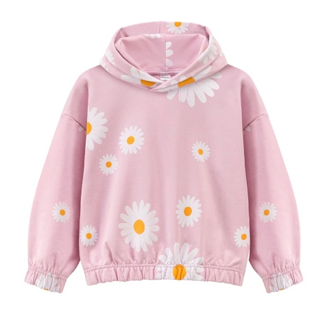 Bluza z kapturem różowa stokrotki DAISY