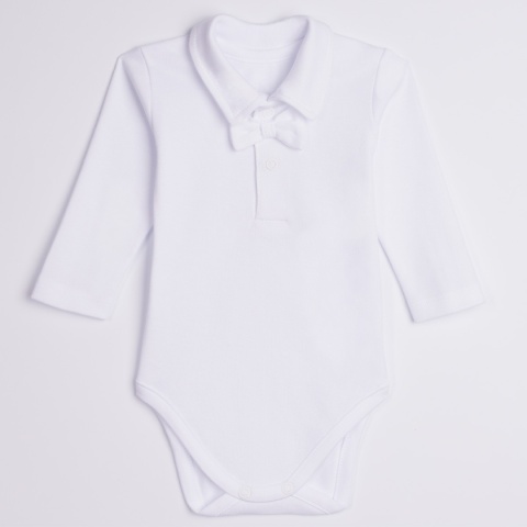 Komplet do chrztu dla chłopca biały: body, spodnie, bluza, czapka