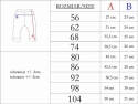 Spodnie na szelkach, kremowe Króliczki 56-86