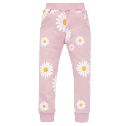 Spodnie różowe w stokrotki DAISY