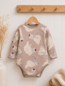 Body beżowe z misiami Beary Cool 80-86