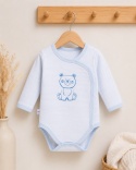 Body dziecięce rozpinane w paski Big Bear niebieskie 56-68