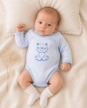 Body dziecięce rozpinane w paski Big Bear niebieskie 56-68