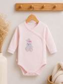 Body kopertowe niemowlęce Newborn różowe z króliczkiem