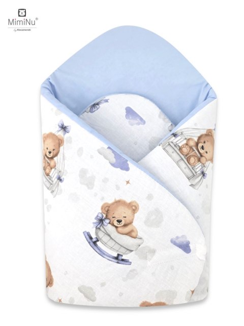 KIECZMERSKI Rożek usztywniony 75x75 cm MIMINU DESIGN Misiowe Sny błękit bawełna 100%