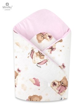 KIECZMERSKI Rożek usztywniony 75x75 cm MIMINU DESIGN Misiowe Sny róż bawełna 100%