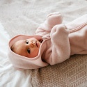 Kombinezon niemowlęcy z wełny merino różowy | Polar merino | Eevi