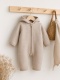 Kombinezon niemowlęcy z wełny merino beżowy | Polar merino | Eevi