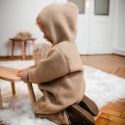 Kombinezon niemowlęcy z wełny merino karmelowy| Polar merino | Eevi