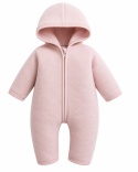 Kombinezon niemowlęcy z wełny merino różowy | Polar merino | Eevi