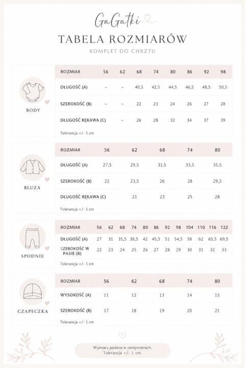 Komplet do chrztu dla chłopca beżowy: body, spodnie, bluza, czapka