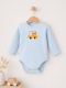 Niebieskie body z misiem w autku 74-98